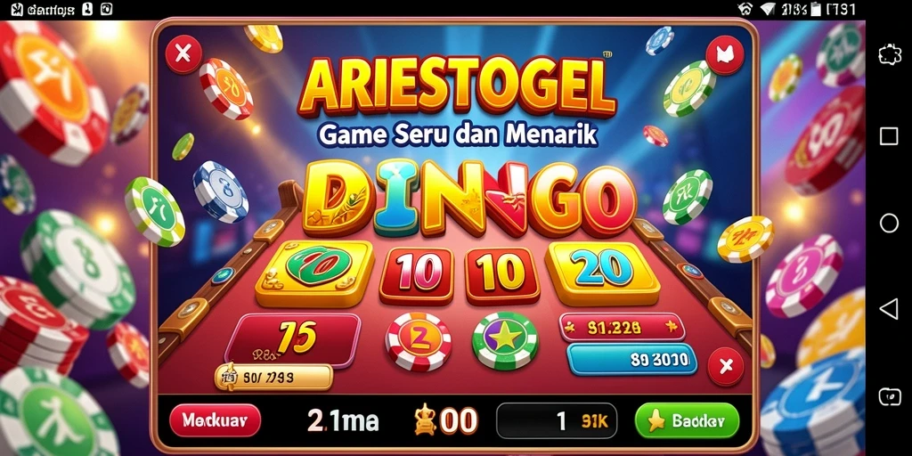 Tampilan gameplay ARIESTOGEL dengan suasana Bingo yang menyenangkan.