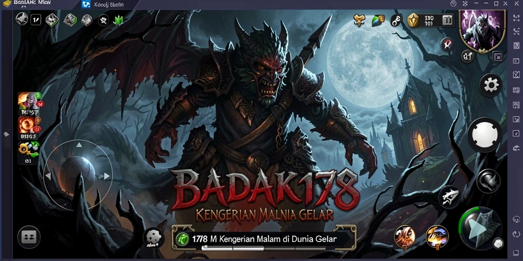 Gameplay menegangkan di dunia horor yang kelam.