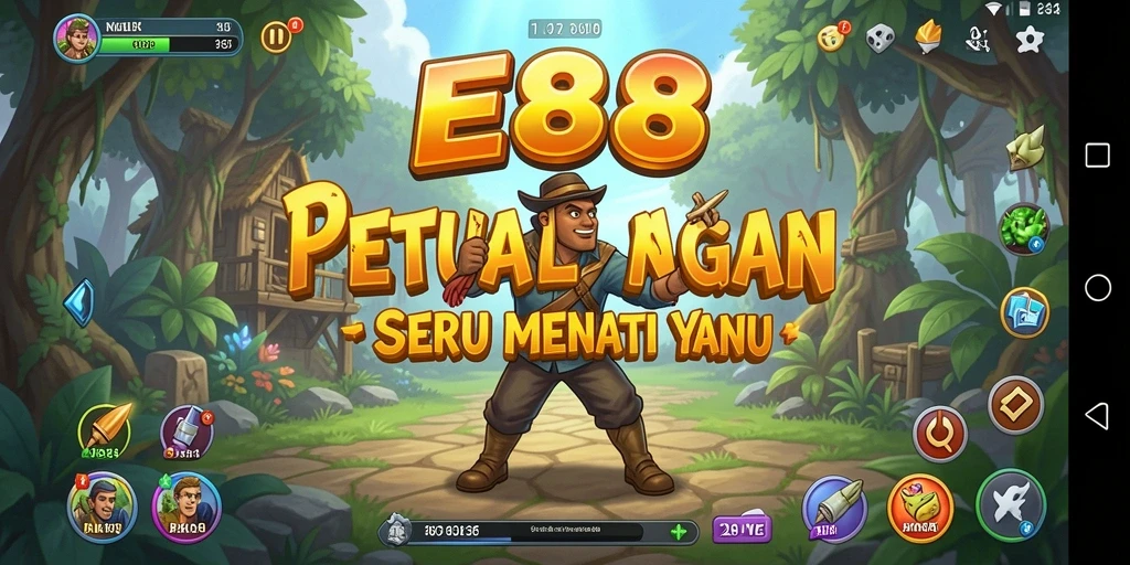 Screenshot gameplay E88 menampilkan petualangan yang seru dan penuh warna.