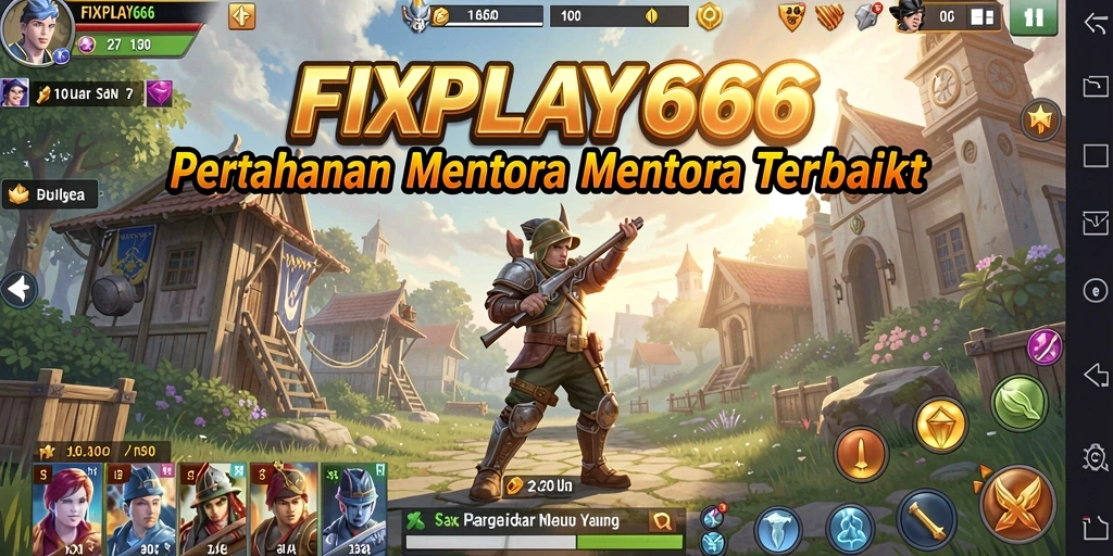 Tampilan gameplay seru FIXPLAY666 dalam aksi Tower Defense.