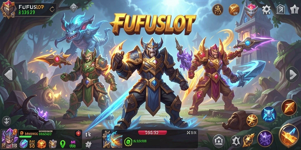 Tampilan gameplay FUFUSLOT yang menakjubkan dalam dunia MMORPG.