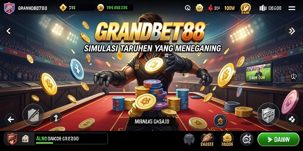 Tampilan gameplay menarik dari GRANDBET88 yang menampilkan pengalaman simulasi taruhan.