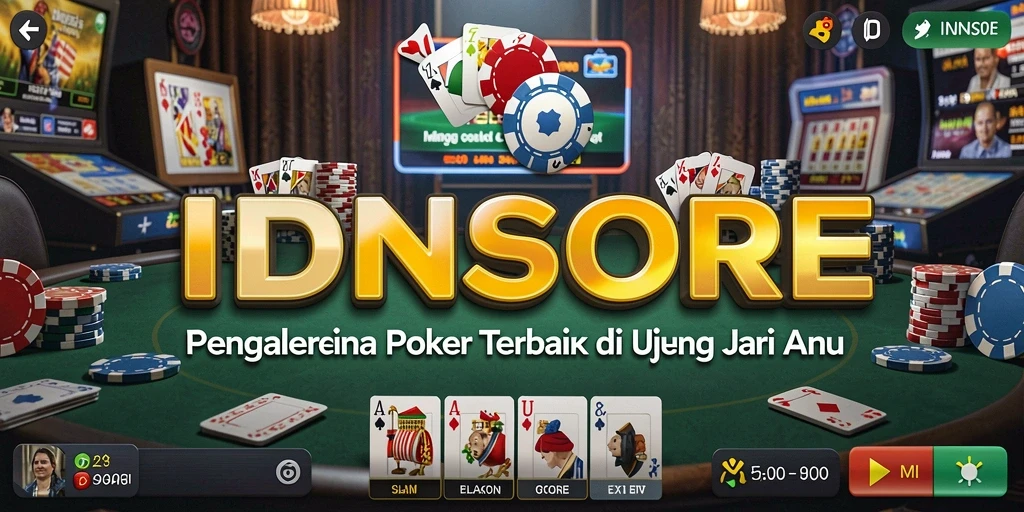 Tampilan gameplay menarik dari IDNSCORE dalam bermain Poker.