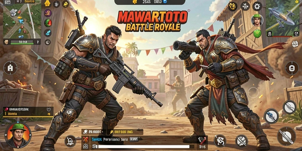Tampilan gameplay seru dari MAWARTOTO dalam pertarungan Battle Royale.