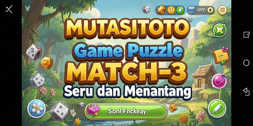 Gameplay seru MUTASITOTO dengan elemen Match-3 yang menarik.