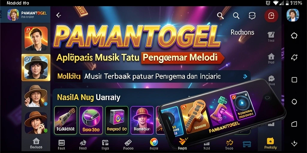 Tampilan gameplay PAMANTOGEL dengan tantangan musik menarik.