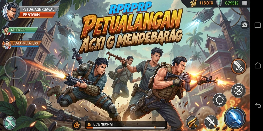 Tampilan aksi mendebarkan dalam RPRPRP di tengah pertempuran.