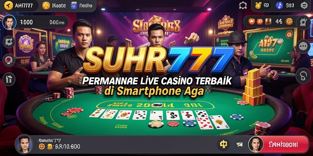 Screenshot gameplay Live Casino SUHU777 menampilkan dealer profesional dan pemain yang berinteraksi.