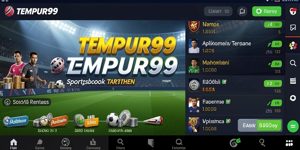 Tampilan gameplay taruhan olahraga yang menarik di TEMPUR99.