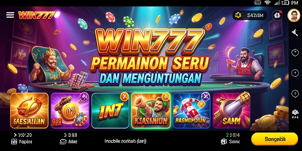 Tampilan gameplay seru di WIN777, menampilkan berbagai permainan kasino.